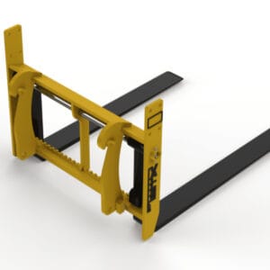 Fork carriage with manuel positionner